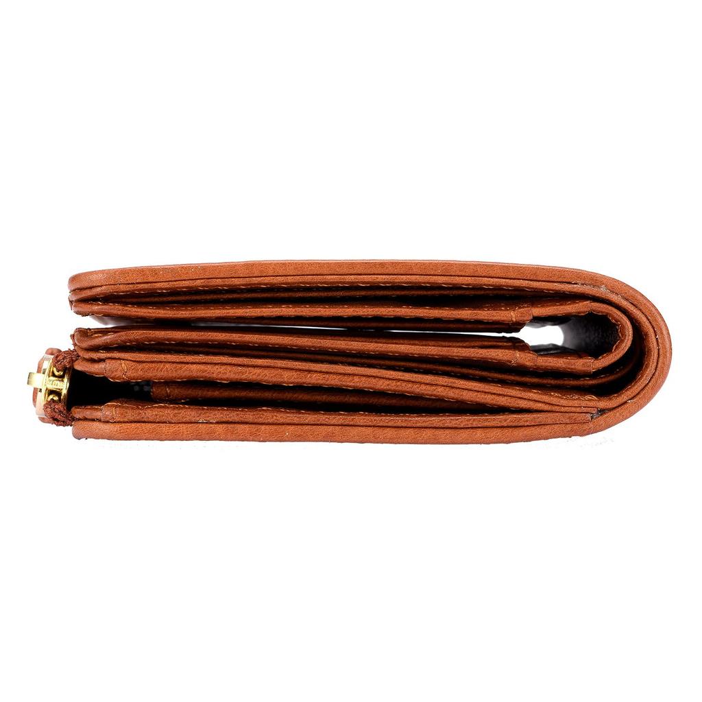 [ANON] Anon Italian Vacchetta Leather L-shaped Zipper Men's Bi-fold Wallet Minerva Box Leather Gentleman's Wallet (Dark Brown) cav624