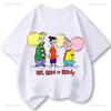 Ed Edd  Eddy Tv Show Shirt Novelty Cartoon Kawaii Cute Casual Funny Comic Printed Y2k Clothes Grahic T Shirts Cotton Unisex Top