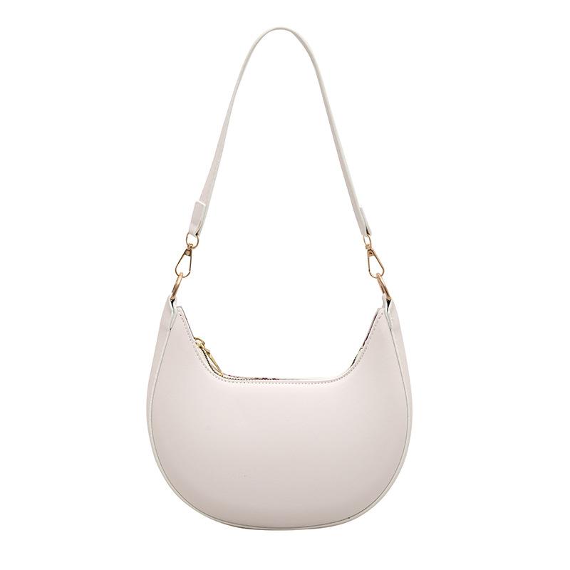 2025 New Women Luxury Shoulder Bags Large Capacity Pu Leather Half Moon Hobo Bags Travel Commuter Handbags