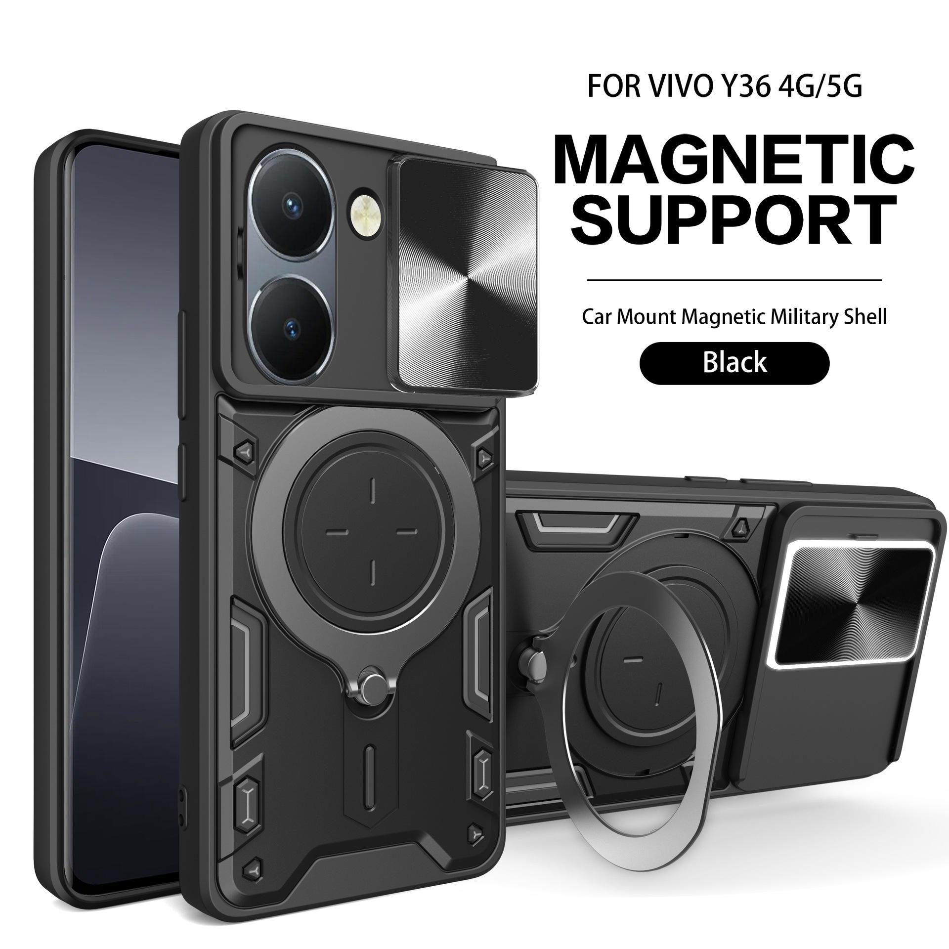 

VIVO V60 & Y39 Phone Case with Magnetic Bracket for iQOO Neo 10 Pro V40 Lite (4G/5G) Indonesia чёрный