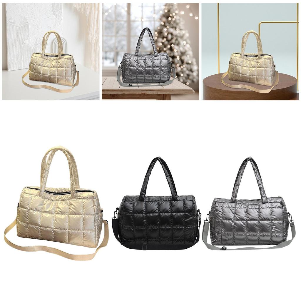 Large Capacity Lightweight Crossbody Bag Womens Quilted Shoulder Tote Purse Fashionable Handbag for Daily Use