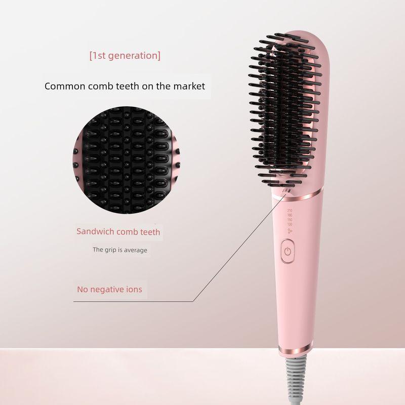 

Cui Ya Anion Home Tool Straight Comb Pink [Ordinary Comb Teeth + No Negative Ions] 1