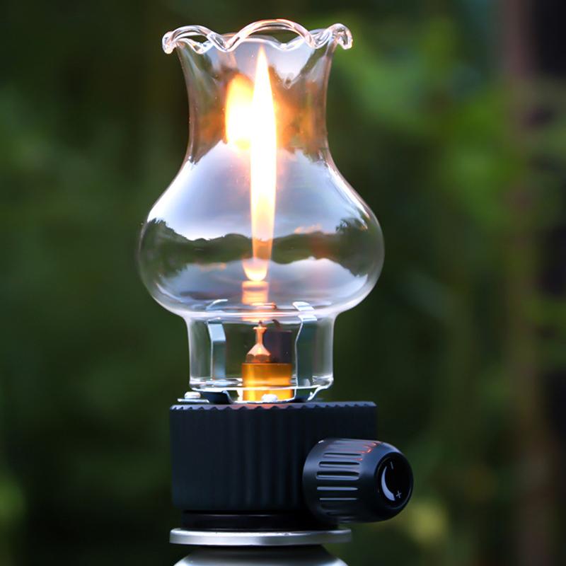 Portable Butane Gas Light,Suitable For Camping,Fishing And Picnic,Compact Outdoor Candle Light With Night Lighting 1Pc