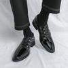 Men Derbys Oxford Green Personality Nightclub Black Leather Formal Business Shoes Men's Tuxedo Wedding Dance Shoes Plus Size