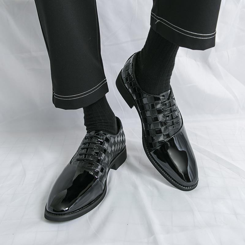 Men Derbys Oxford Green Personality Nightclub Black Leather Formal Business Shoes Men's Tuxedo Wedding Dance Shoes Plus Size