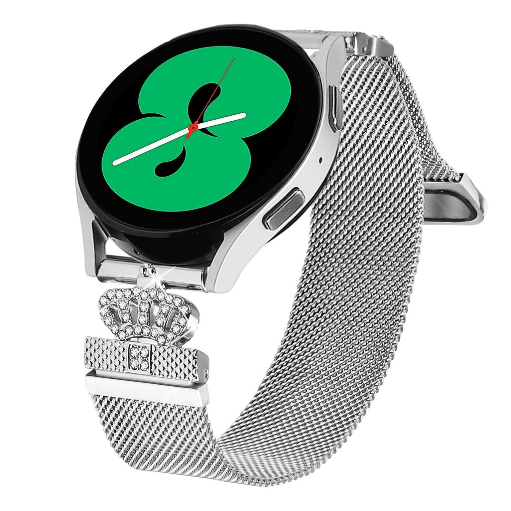 For Gabb Watch 3 Watch Band Silver Stainless Steel Crown Clasp Milanese Wrist Strap