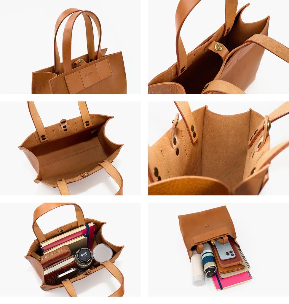 Leather Tote Bag for Black [Credran] Women, CR-CL3902-BK