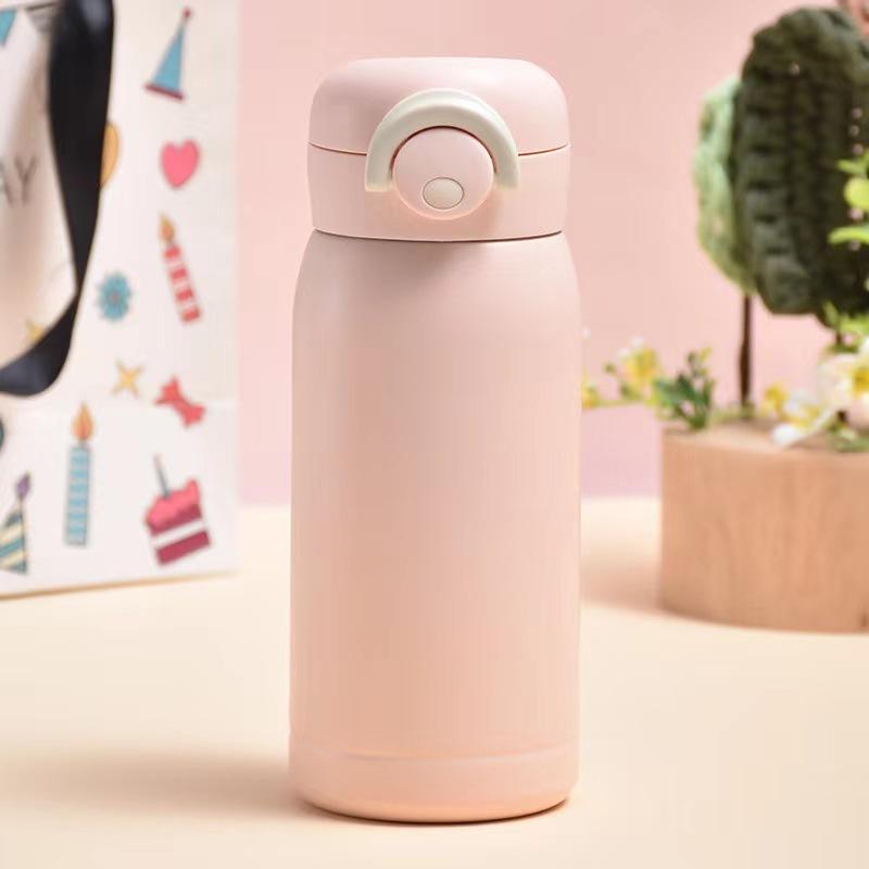Stainless Bounce Cup Double Vacuum Insulated Cup Outdoor Portable Sports Water Cup Stylish Couple Mugs Pea Cup 200ML