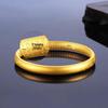 Gold-Plated Retro Copper Bangle for Women - Vietnam Sand Gold Lotus Heart Sutra Design