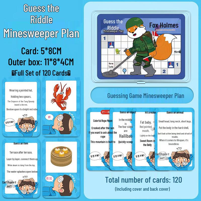 OEING Kids  Brain Teaser & Idiom Card Game Set (3-Pack) Standard