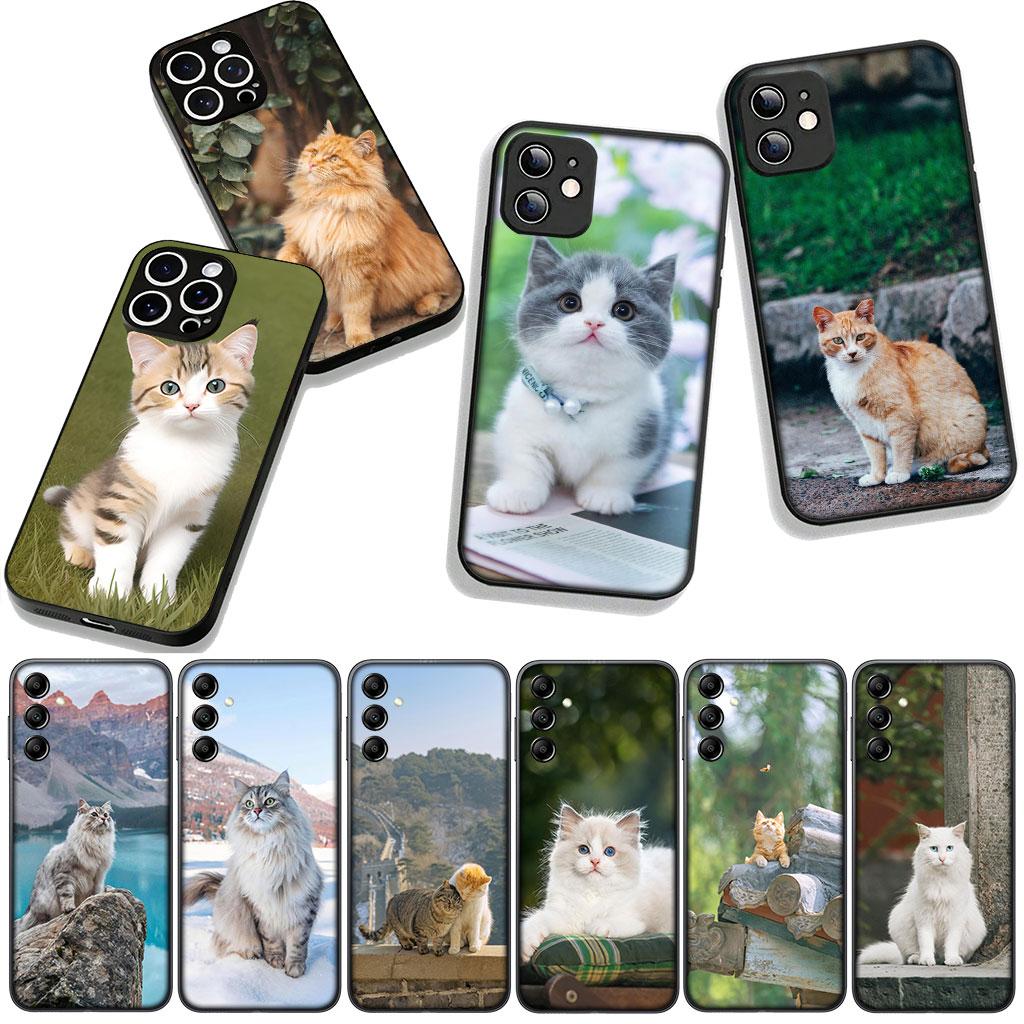 For Motorola Moto G04 G13 G14 G22 G23 G20 G32 G34 G35 G64 G82 G84 G53 G60 G72 E14 E15 E13 Phone Case Kitten Cat Lovely Pets