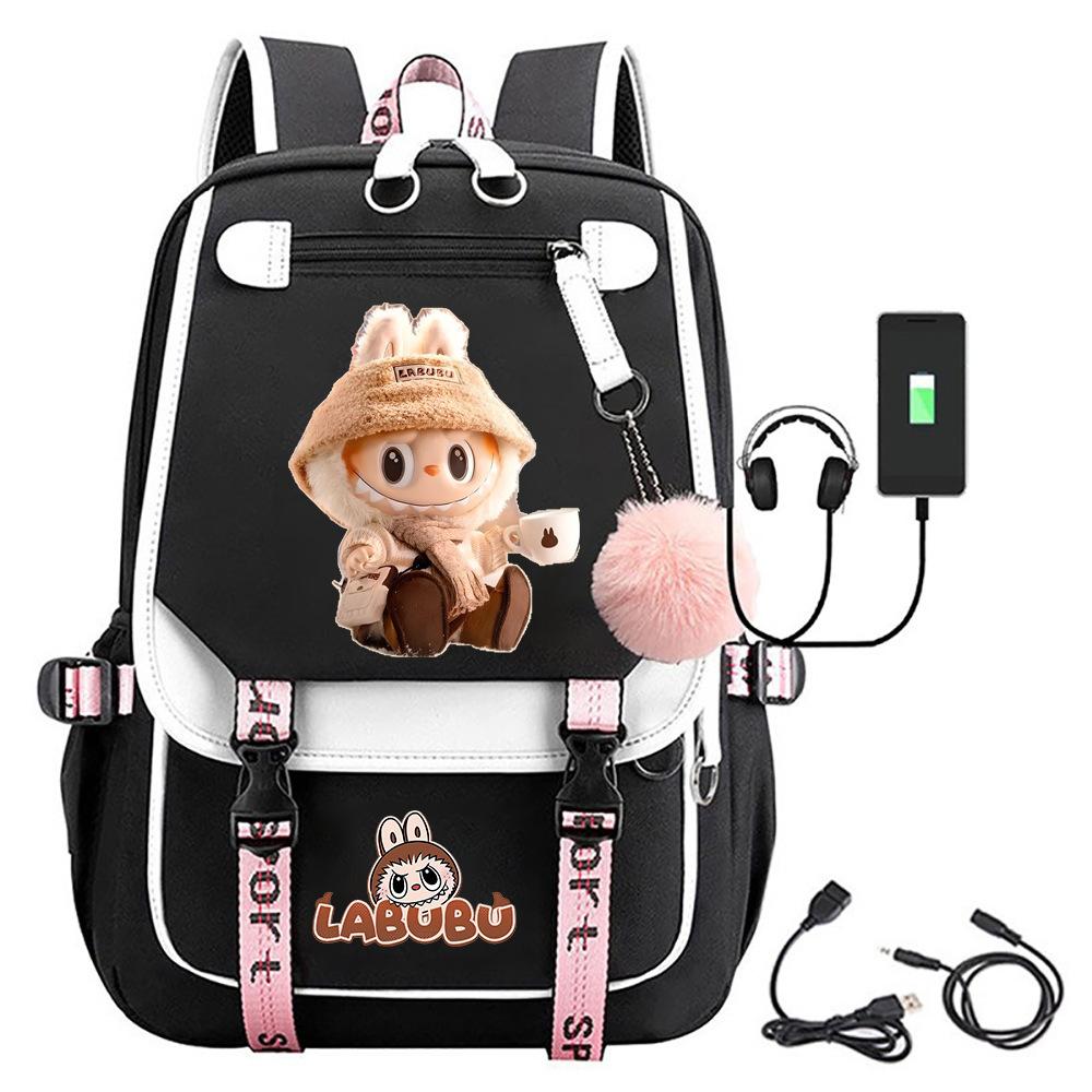 2025 New Schoolbag Junior High School High School Student USB Multi-function Large Capacity Student Schoolbag
