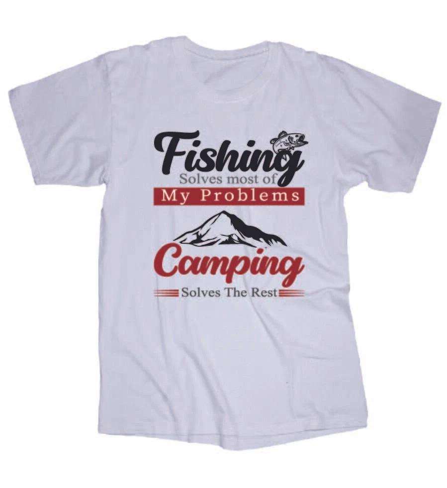 Fishing T-shirt Fishing solves most of... Trout, Bass, Crappie, Lake XL