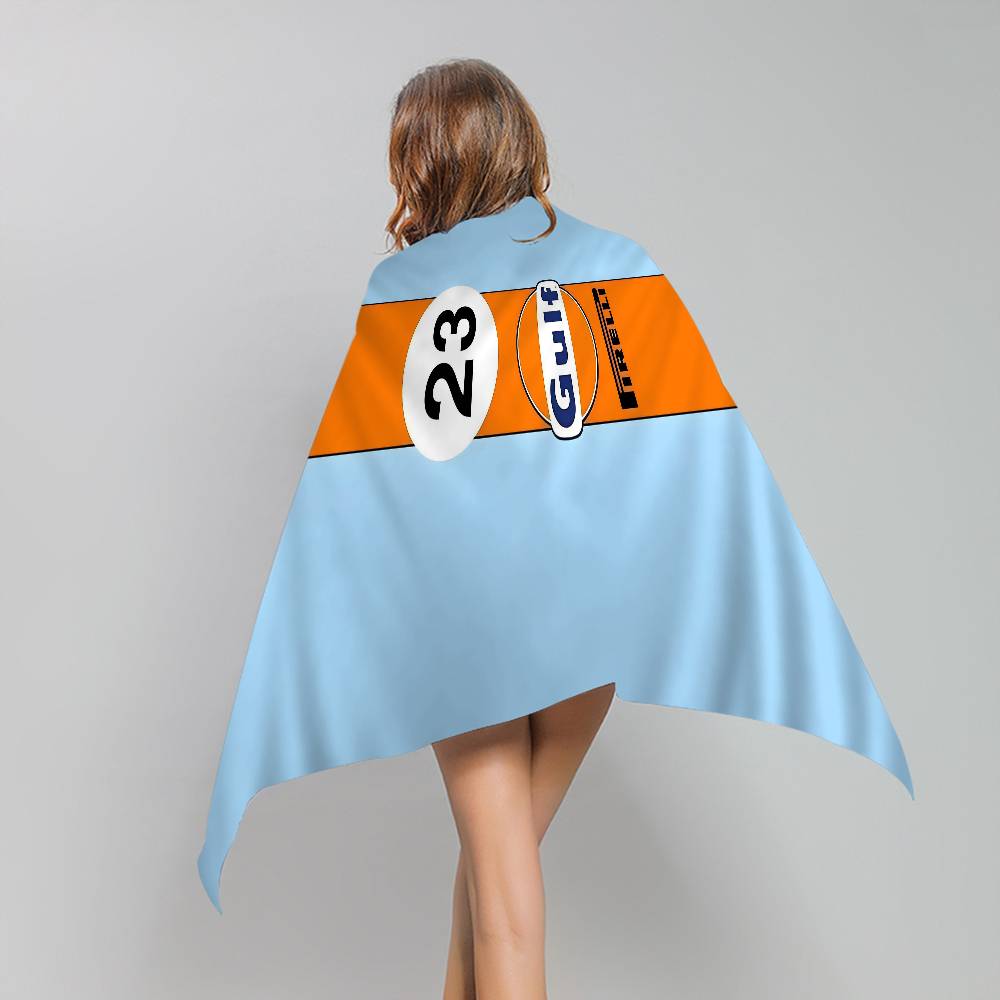 G-Gulf Racing Car Logo Microfiber Printed Beach Towel Mountain Climbing Yoga Beach Swimming Running Absorbent Soft Towel