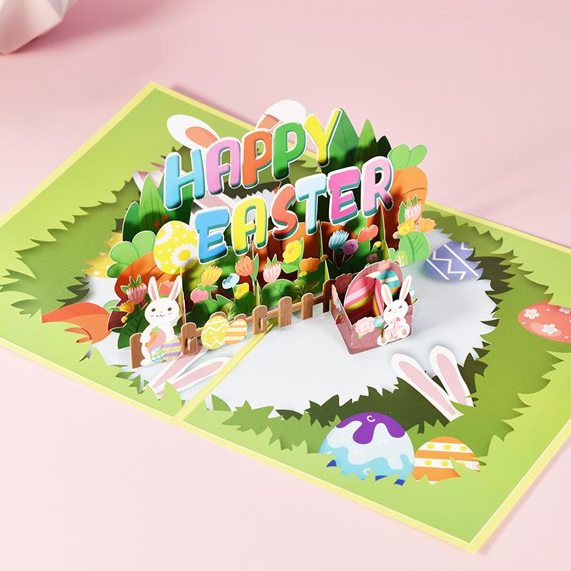 Happy Easter Cards Gifts 3D Pop Up Bunny Egg Greeting Card Happy Easter Wishes