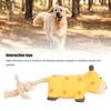 Grunting Latex Dog Toy Interactive Boredom Relief Bite Resistant Squeaky Squeeze Dog Toy with Cotton Rope Tail