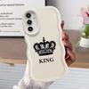 Crown Queen King Letter Case for Samsung Galaxy A11 A13 A15 A12 A16 A14 A52 A21s Soft Phone Cover A22 A33 A23 A04 A03 A06 A53