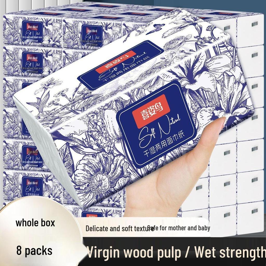 Durable Facial Tissue & Wet Wipes - 8 Pack for All-Purpose Use