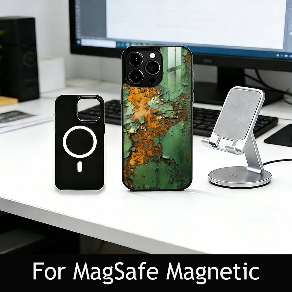 R-Retro I-Industrial R-Rusty Phone Case For iPhone17,16,15,14,13,12,11 Plus,Pro Magnetic with Magsafe Wireless Charging