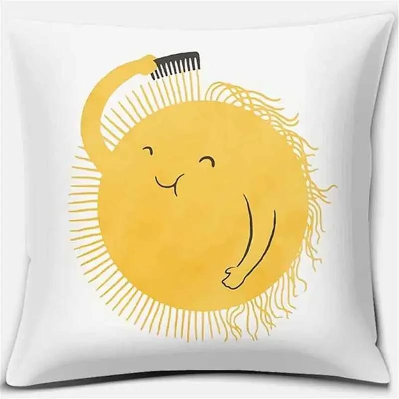 Leuchtend Gelb Einfache Geometrische Serie Kissen Geschenk Heim Büro Dekoration Schlafzimmer Sofa Autokissenbezug