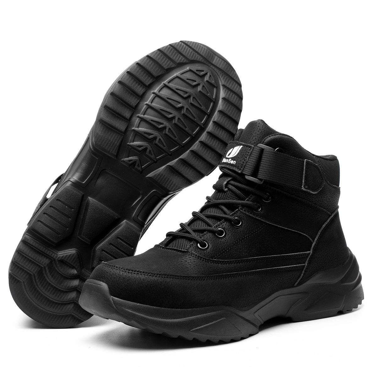 

Строительная неразрушимая обувь, мужские ботинки со стальным носком, рабочие защитные ботинки, защитная обувь, мужские ботинки, кожаные нескользящие ботинки, рабочая обувь 40 чёрный