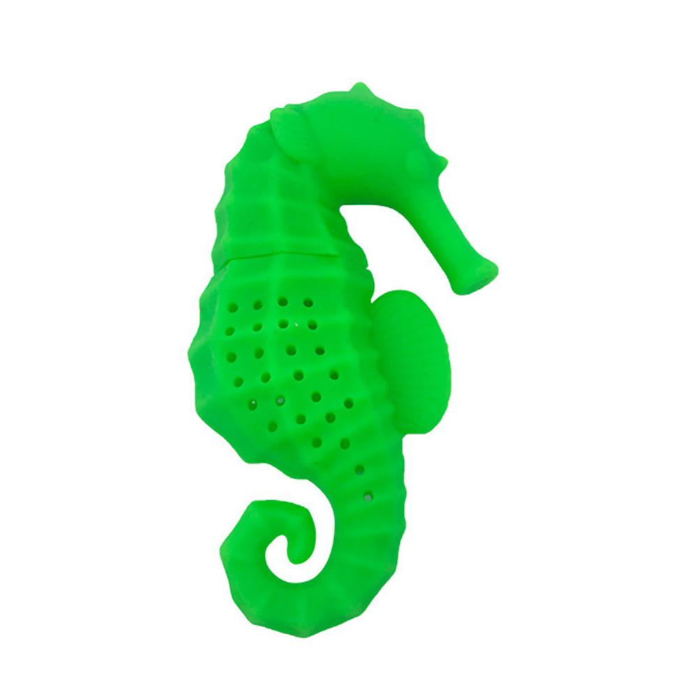 2PCS Silicone Tea Infusers Tea Maker Heat Resistant Lovely New Cartoon Hippocampus Silicone Tea Leak Filter