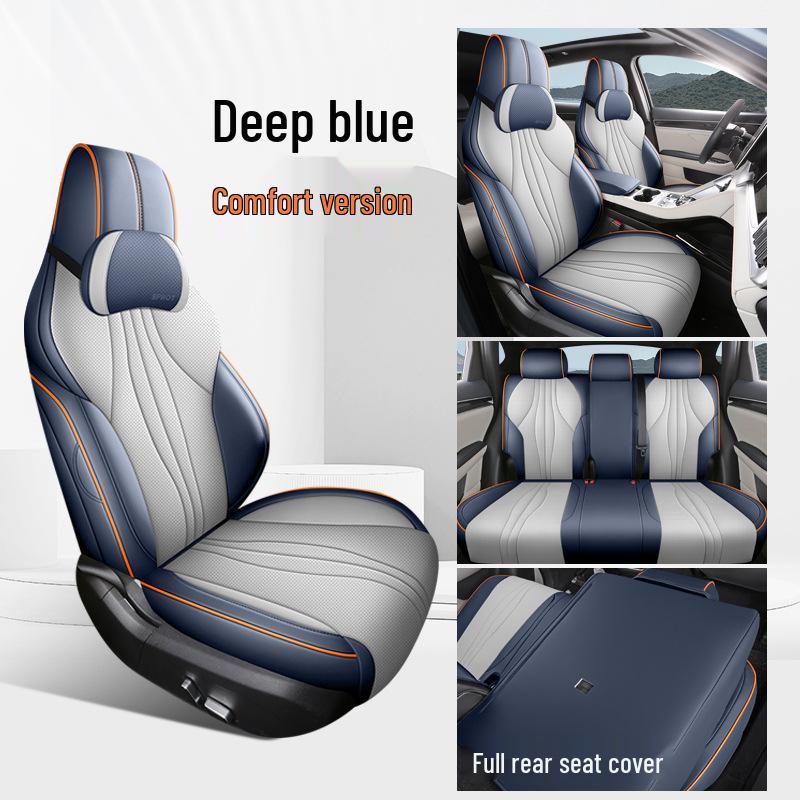 BYD Qin PLUS Universal Full Leather Car Seat Cushion, Four Seasons, Full Surround, Five-Seater