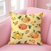 Fashionable Fruit Print Pattern Art Cushion Cover Pillowcase Short Plush Invisible Zipper Room Sofa Cushion Cover