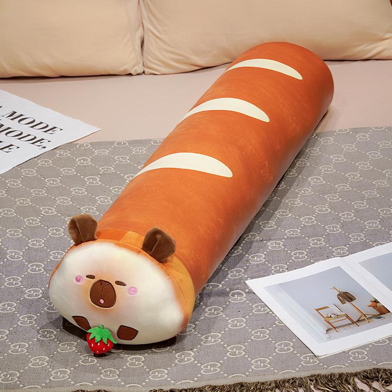 Cartoon Capybara Baguette Pillow Plush Toy Doll Kapibara Doll Home Pillow Muppet Doll