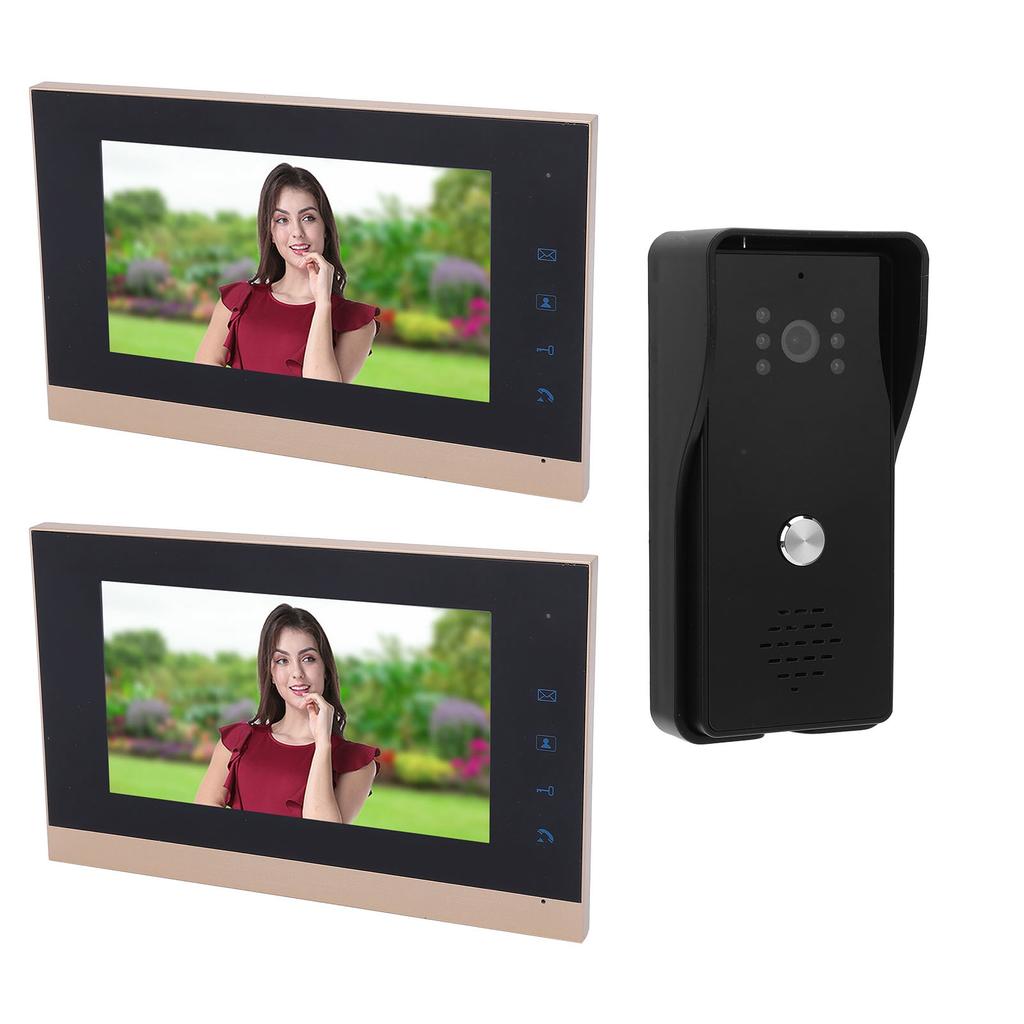 Video Intercom System Wired HD CMOS Sensor One Key Unlocking Touch Control Doorbell Camera with 7 Inch Screen for Home