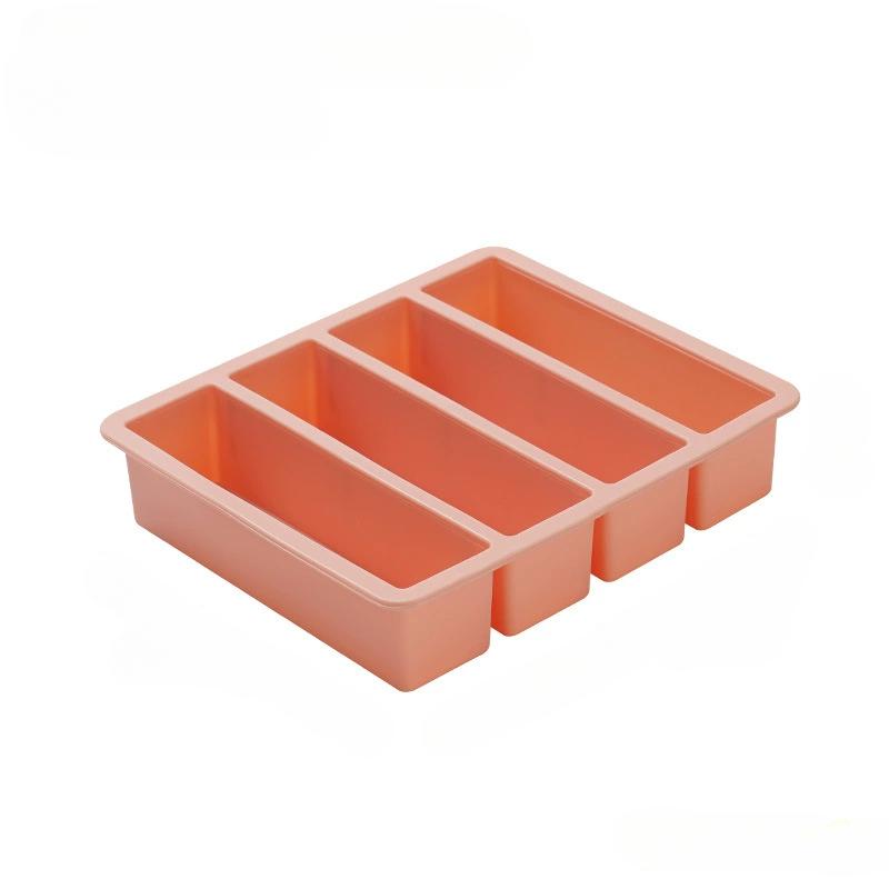 4 Grid Giant Silicone Ice Cubes Long Strip Square Whiskey Ice Tray Mold Non-toxic Durable Large Ice Mold Barware Cocktail Tools 6