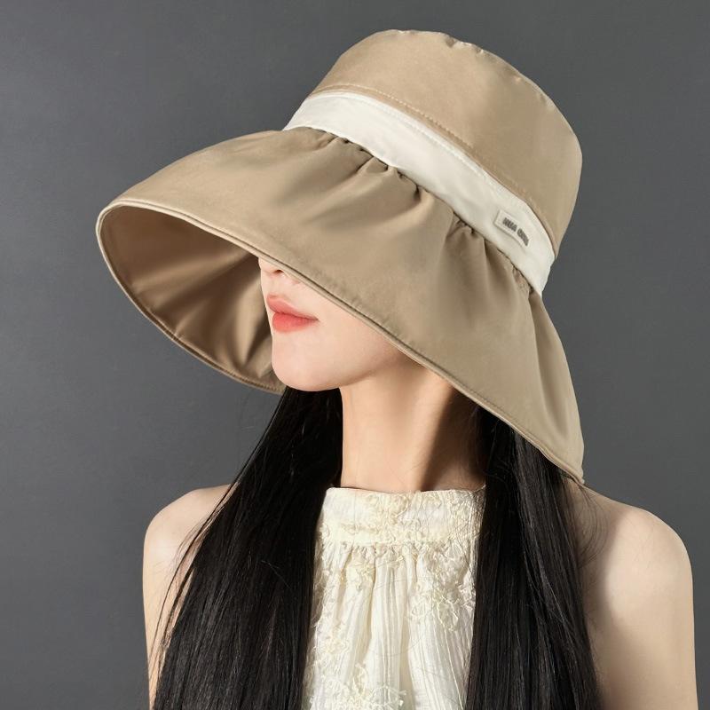 

Big eaves fisherman hat children summer face covering sun protection UV protection outdoor beach outing full face sun hat Average size (55-58cm) хакі