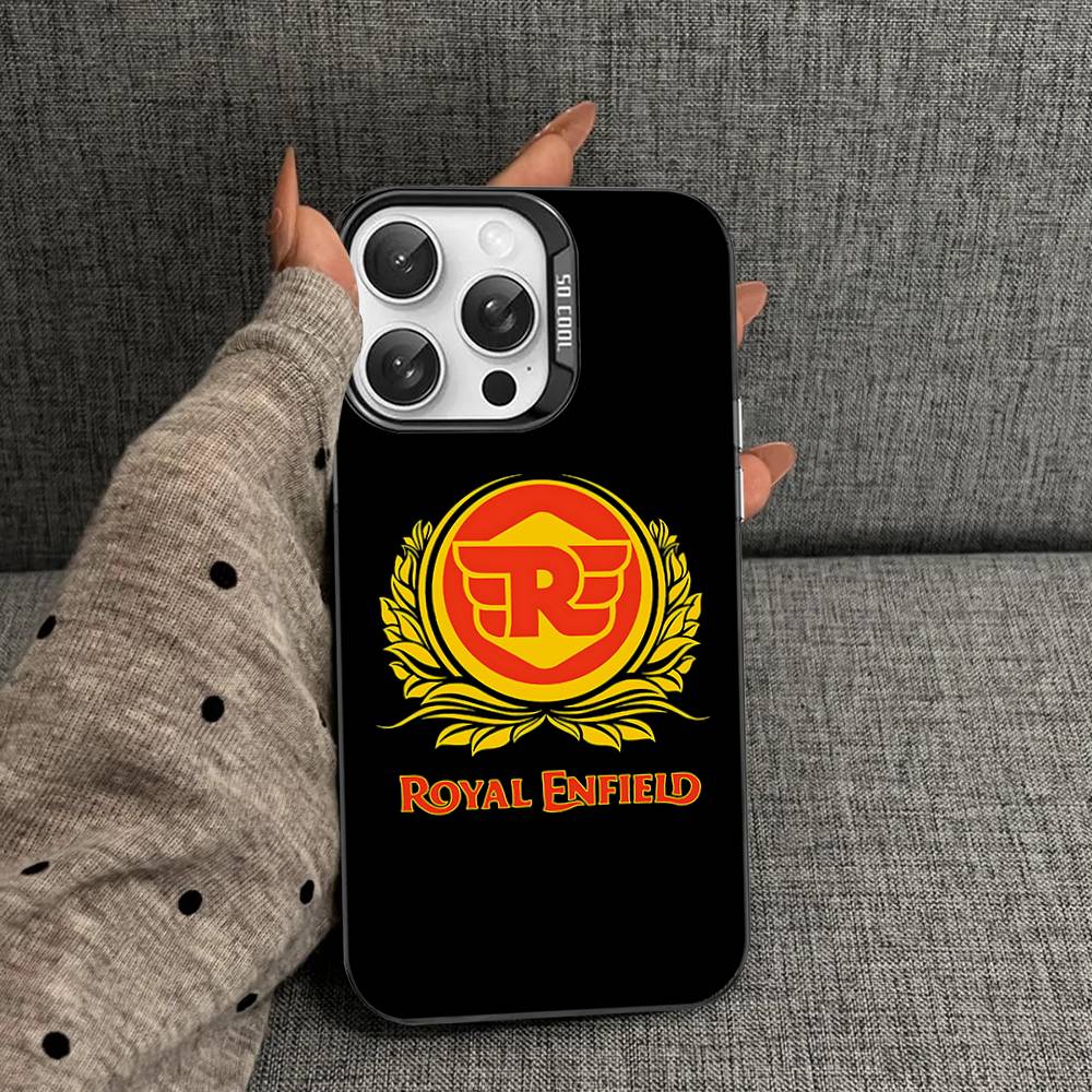 R-ROYALS E-ENFIELDS Logo Colorful Shockproof For IPhone 17 11 12 13 14 15 16 Pro Max 16E Plus Phone Cover