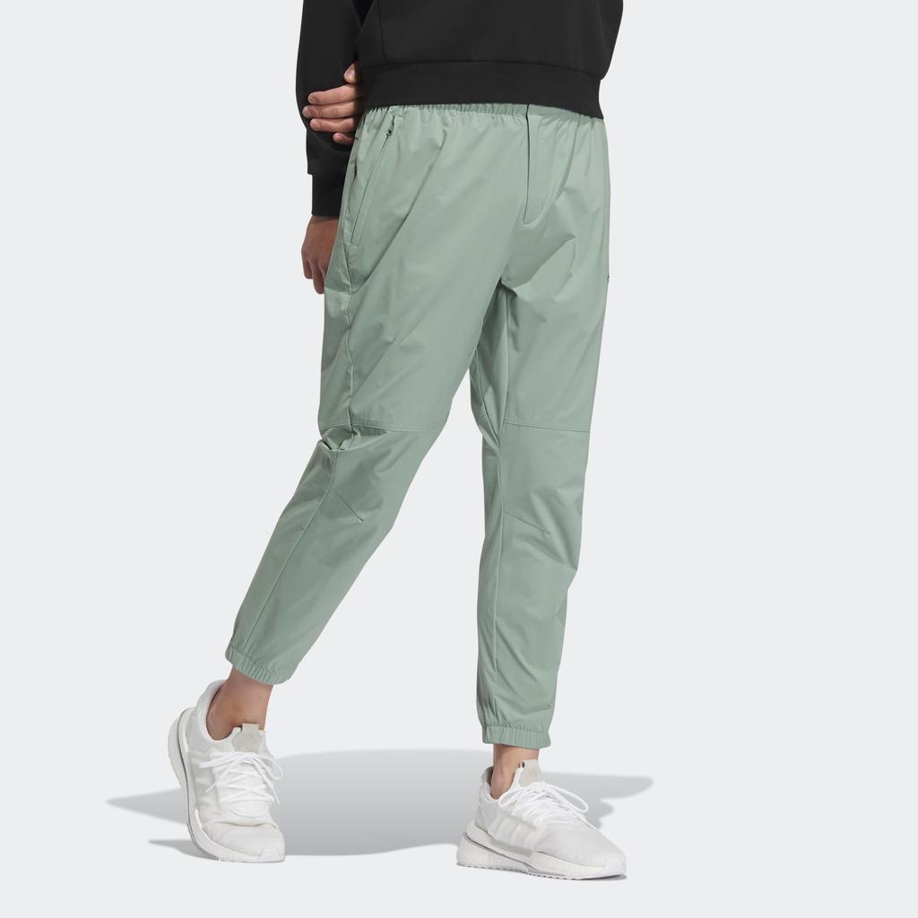 Adidas Knitted Sweatpants Men's Dusty Green Moderate Tapered Pants IA8134