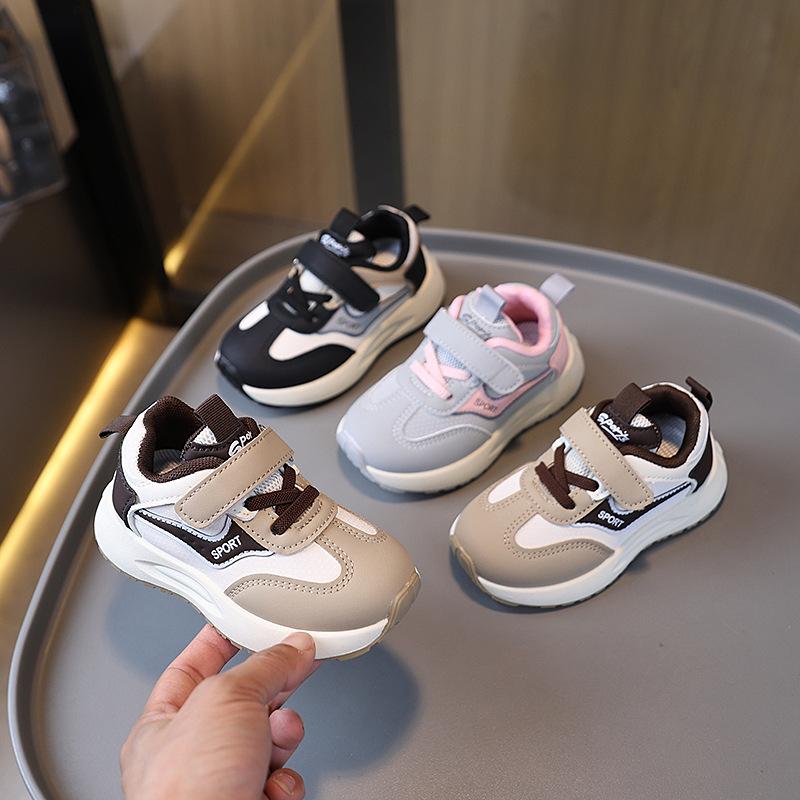 Children's sports shoes 2025 spring and autumn boys solid-soled running shoes lightweight girls soft-soled casual shoes baby shoes