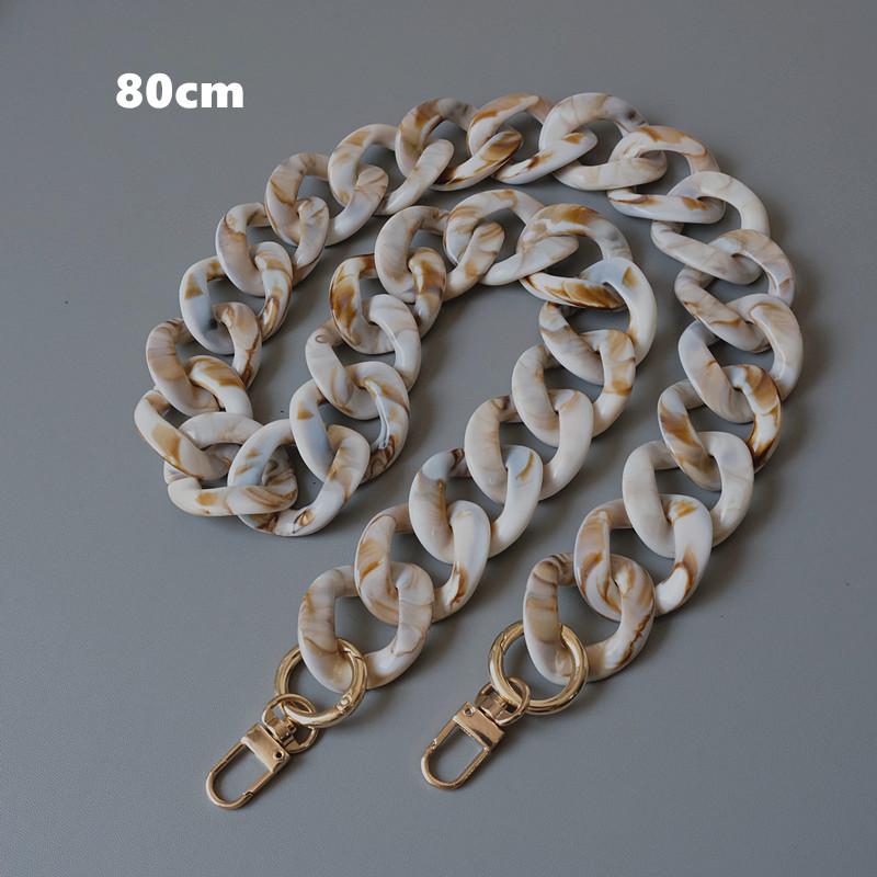 New Fashion Woman Bag Accessory Detachable Parts Replacement Chain Beige Resin Luxury Strap Women Acrylic Shoulder Handle Chain