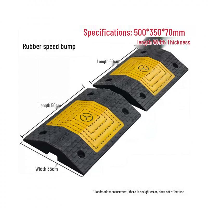 Rubber Speed Bump: Door, Road, Groove, Ramp Mat - Parking Wheel Stopper with Shock Absorption.