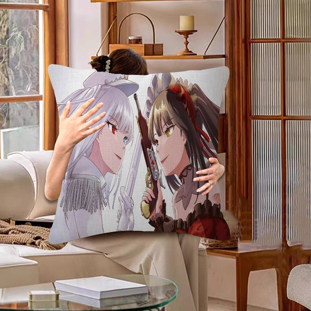 Tokisaki Kurumi Anime Maple Design Cushion Cover Happy Autumn Harvest Decor Holiday Decorati Pillow Cover