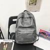 Pu Soft Leather Schoolbag Female Japanese College Students Leisure Travel Backpack Male Fashion Large Capacity Leisure Computer Backpack