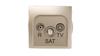 Simon Basic Aerial Socket Rd/Tv/Sat End Satin Bmzar-Sat1.3/1.01/29