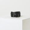 Daks Black Buckle Dd Logo Embossed Calfskin Belt Dbbe4f045bk