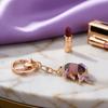 Keychain Pendant Rhinestones Inlaid Fish Shape Key Chain with Lobster Clasp Bag Charm Backpack Pendant Accessory