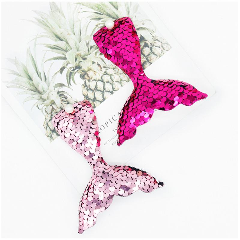 New Fashion Kids Sirena Forcine Cartoon Coda di pesce Paillettes Fermaglio per capelli per ragazze Accessori per capelli per bambini