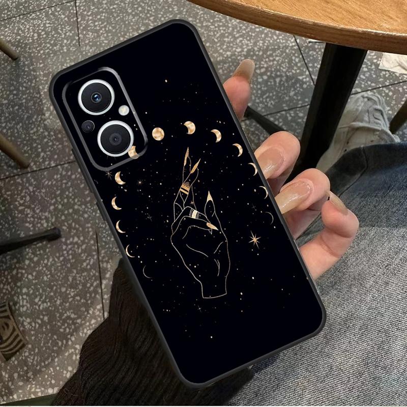 Fortune Telling Moon Stars Hands Art For OPPO Reno 10 11 12 13 14 Pro 7 8 Lite 8T 11F 12F 13F 14F OPPO Find X8 X9 X5 X6 Pro Case