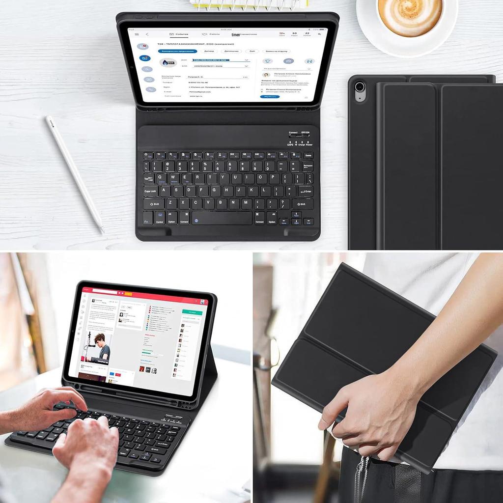 Redmi Pad 2 Bluetooth Keyboard Leather Case - SE11 Magnetic Tablet Cover, Portugal