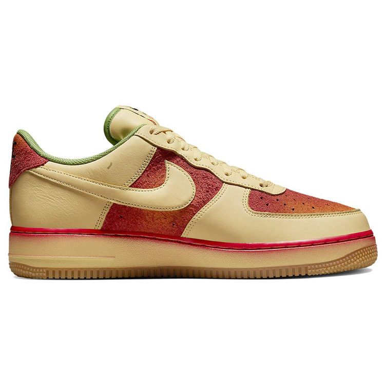 Nike Sneakers Unisex Air Force 1 07 Chili Pepper Tan Lemon-Wash University-Red DZ4493-700