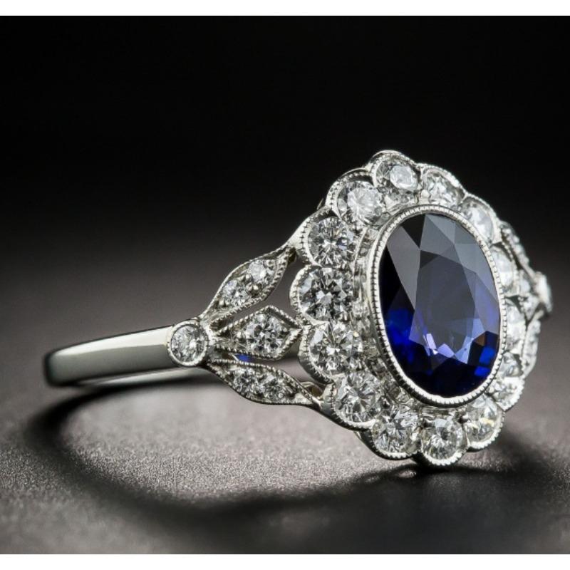 

Кольцо с цирконом, синим сапфиром, модный аксессуар для девушки No. 10