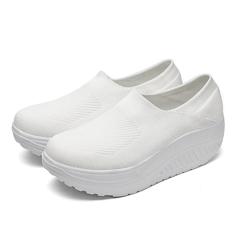 Plus Size Lightweight Slip-On Sneakers with Thick EVA Sole for Nurses