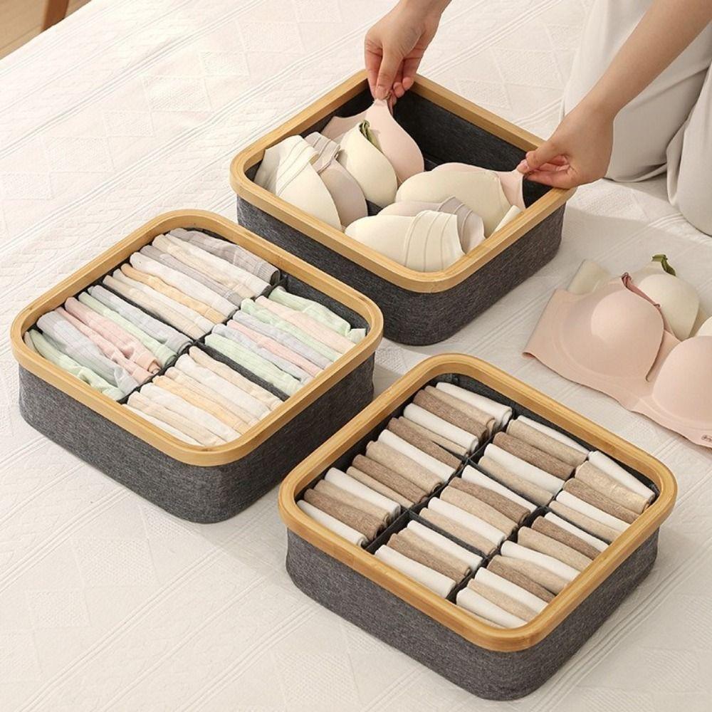 Thickened Pants Storage Box Folding Socks Classification Basket Storage Baskets  Cabinets