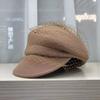 White Mesh Cap Women's Autumn and Winter New French Retro Short Edge Fashion Felt Hat British Elegant Wool Hat